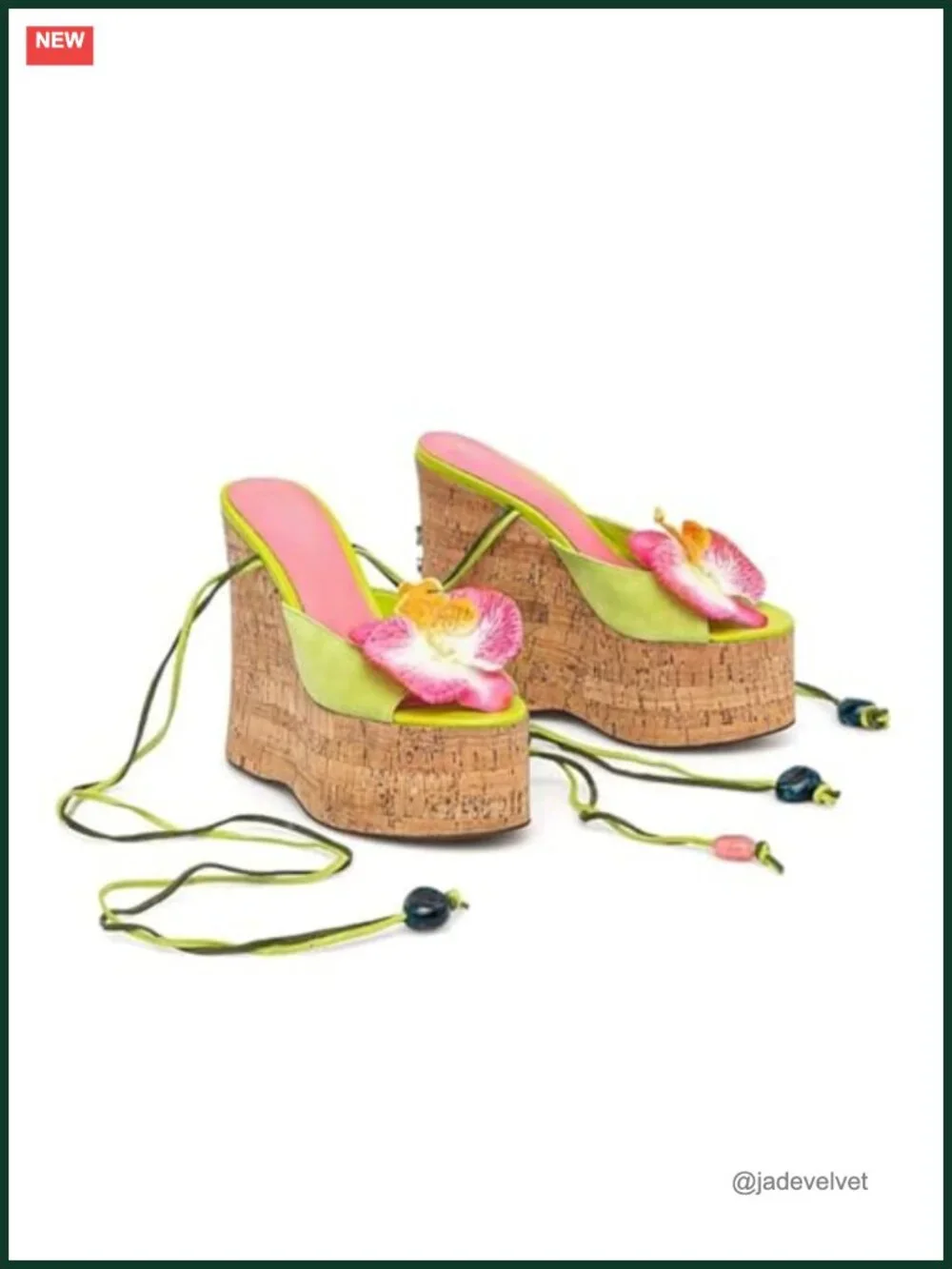 Women's Cork Platform Wedge Sandals Ankle Strap Tie Up High Heel Bohemian